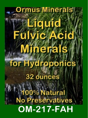 Ormus Minerals Liquid Fulvic Acid Minerals for Hydrophonics store