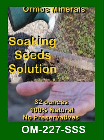 Ormus Minerals Soaking Seeds Solution store