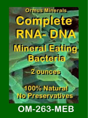Ormus Minerals Complete RNA - DNA Mineral Eating Bacteria store